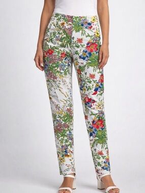 Joseph Ribkoff Multicolor Floral Pants